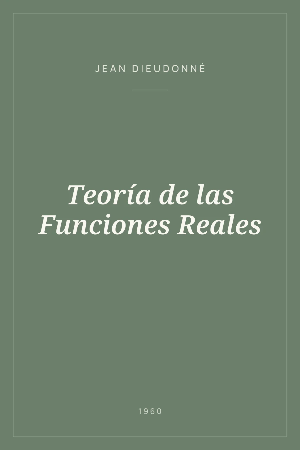 Portada de Teoría de las Funciones Reales